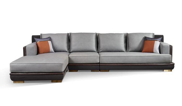 Ecksofa Leder Sofa Polstergarnitur Moderne Couch Wohnlandschaft L form Design