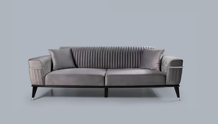 Luxus Wohnzimmer Couch Graue Couchen Sofa Möbel Grau Sofas Textil Einrichtung