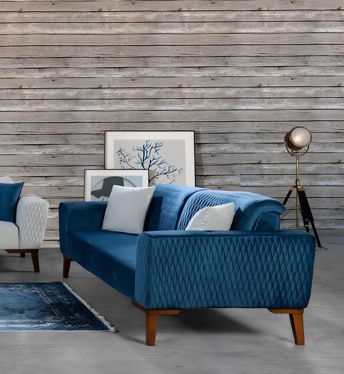 Sofagarnitur Komplette Garnitur Sofa Sessel Sofas Set 3tlg 3+3+1 Sitzer Textil