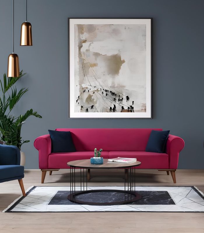 Set Sofagarnitur 3+3+1 Sitz Design Sofa Polster Couchen Couch Modern 3 tlg