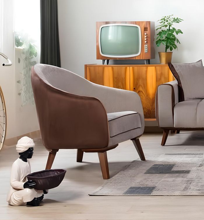 Sofagarnitur 3+3+1 Sitz Sofas Couch Polster Garnitur Möbel Couchen Textil Gruppe
