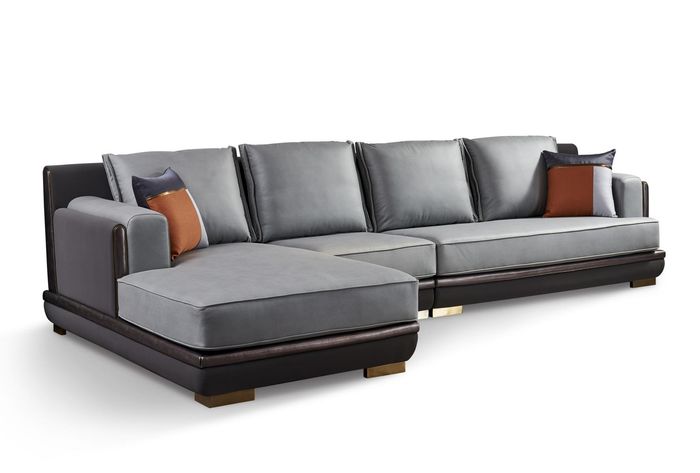 Design Esk Ecksofa L form Modern Sofas Ledersofa Couch Wohnlandschaft Sofa Sitz