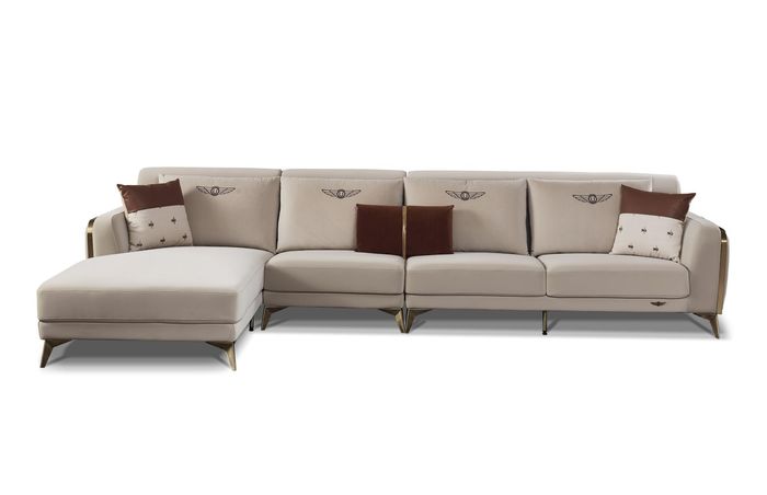 Designer Ecksofa Wohnzimmer Eckgarnitur Couch Sofa Polster Eck Sofas Couchen Neu