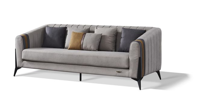 Sofagarnitur 3+1+1 Sitzer Set Design Sofas Polster Couchen Textil Leder Relax