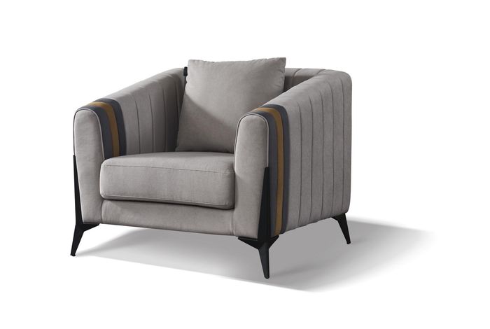 Moderner Sessel Fernseh Design Polster Sofa Couch Couchen Sofas Textil Möbel