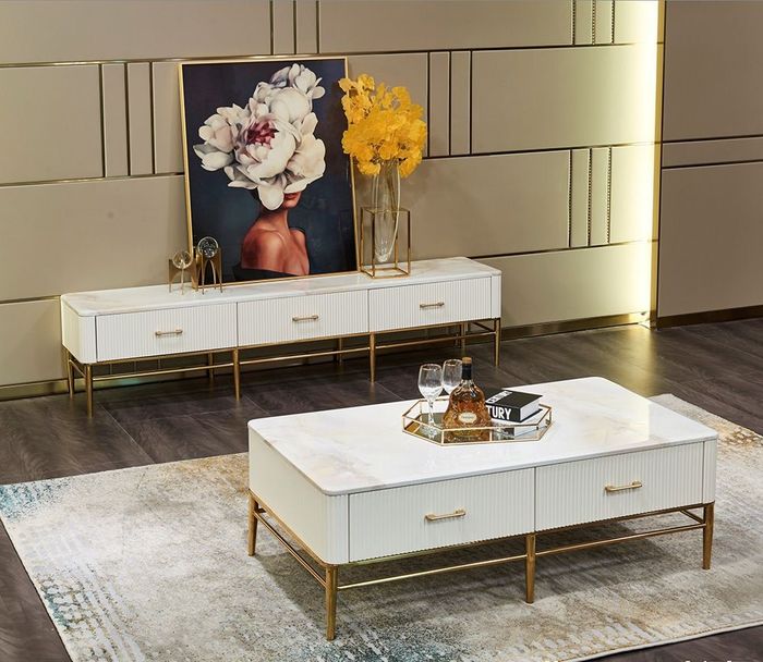 Couchtisch Sideboard 2tlg Wohnzimmer Möbel Tisch Lowboard Schrankwände Kommode