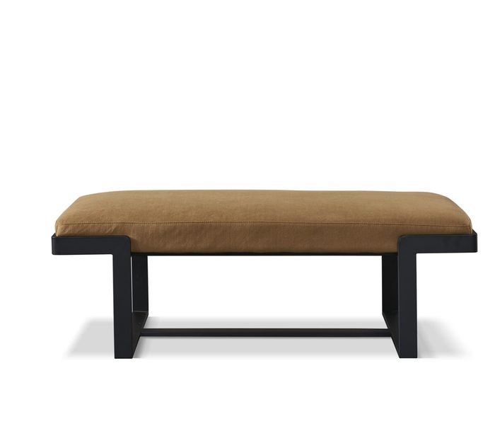 Designer Sitz Polster Bank Polster Sitz Hocker Bank Leder Holz Stil Edelstahl