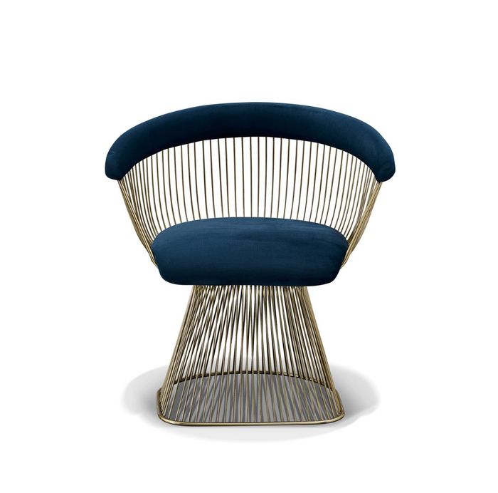 Luxus Stuhl Polster Cocktail Relax Lounge Club Stühle Möbel Design Sessel Blau