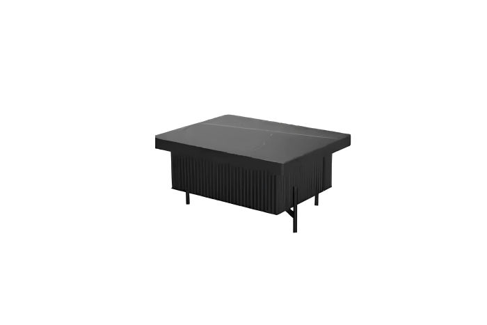 Schwarzer Büro Couchtisch Arbeitszimmermöbel Design Tische Beistelltische