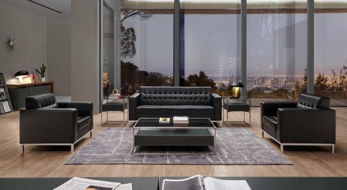 Design Sitz Gruppe Garnitur Couch Sofa Set 311 Sofas Leder Neu Büro Einrichtung