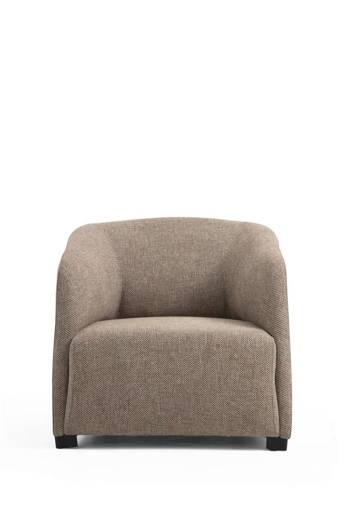 Sessel Ohrensessel Stoff Beige Wohnzimmer Polyester 1 Sitzer Modern