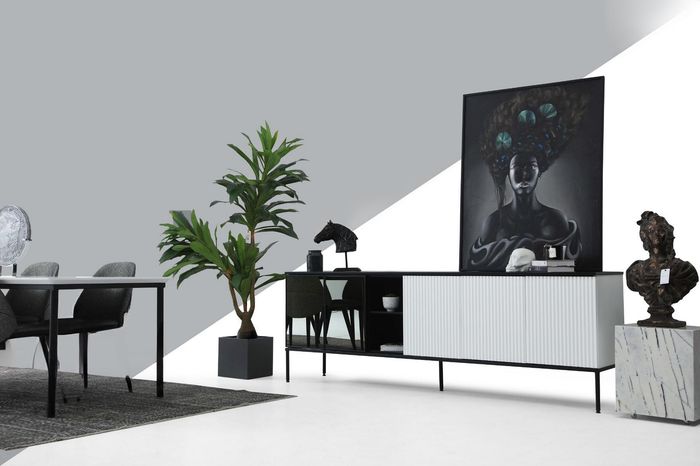 Sideboard Kommode Anrichte Holz Modern Weiß Wohnzimmer Kommoden Design