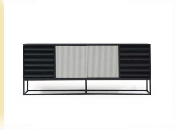 Sideboard Kommode Anrichte Holz Modern Schwarz Wohnzimmer Kommoden