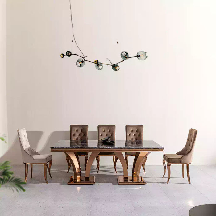 Luxus Esstisch Modern Esszimmer Esstische Tische Design Metall Tisch