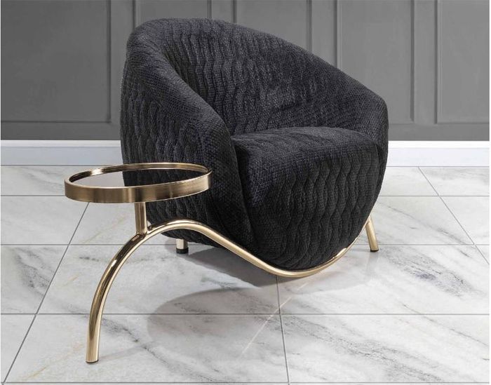 Schwarzer Clubsessel Designer Cocktailsessel Moderner Einsitzer Sessel