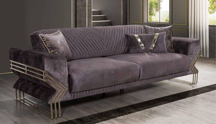 Eleganter Dreisitzer Moderne Wohnzimmer Luxus Couch Polster 3 Sitzer