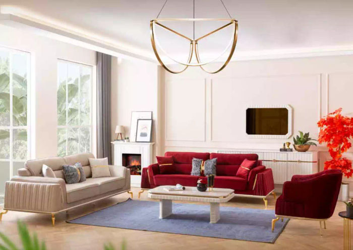 Sofagarnitur 331 Set Wohnzimmer Möbelset Design Modernes 3tlg neu
