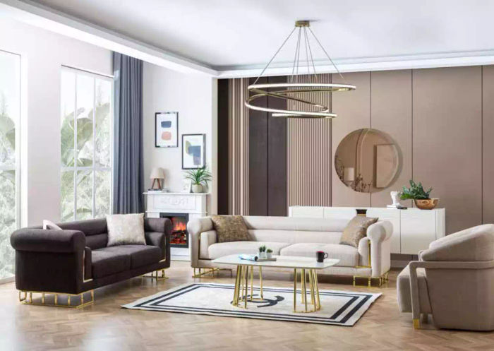 Sofagarnitur 3+1+1 Sitzer Modern Set Design Sofa Neu 3tlg. Stoff neu