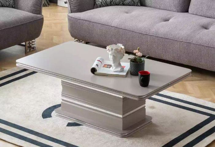 Couchtisch neu Wohnzimmertisch Beistelltisch Sofatisch beige Holz