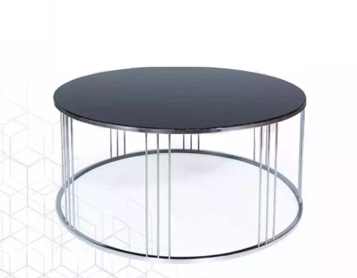 Couchtisch Möbel Luxus neuschwarz Modern Wohnzimmer Design Edelstahl