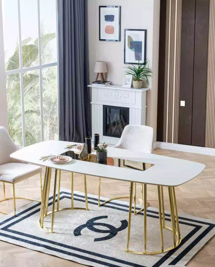 Esstisch Luxus Küchentisch aus Holz Esstisch neu Stil Modernweiß