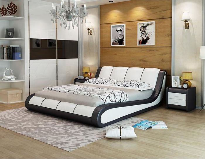 Betten Schlafzimmer Möbel Doppel Luxus Boxspring Bett Design Stoff Hotel Blaue