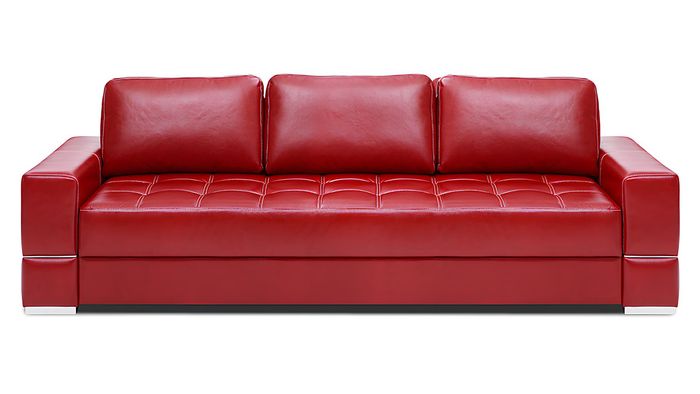 Bettfunktion Sofa 3 Sitzer Couch Design Polster Modern 100% Italienisches Leder
