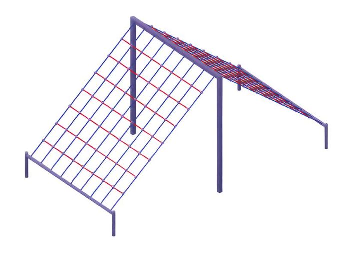 Seilklettergerät Abenteuerseilbahn Schwebeseilkletterer Seilspielgerät Netzkegel