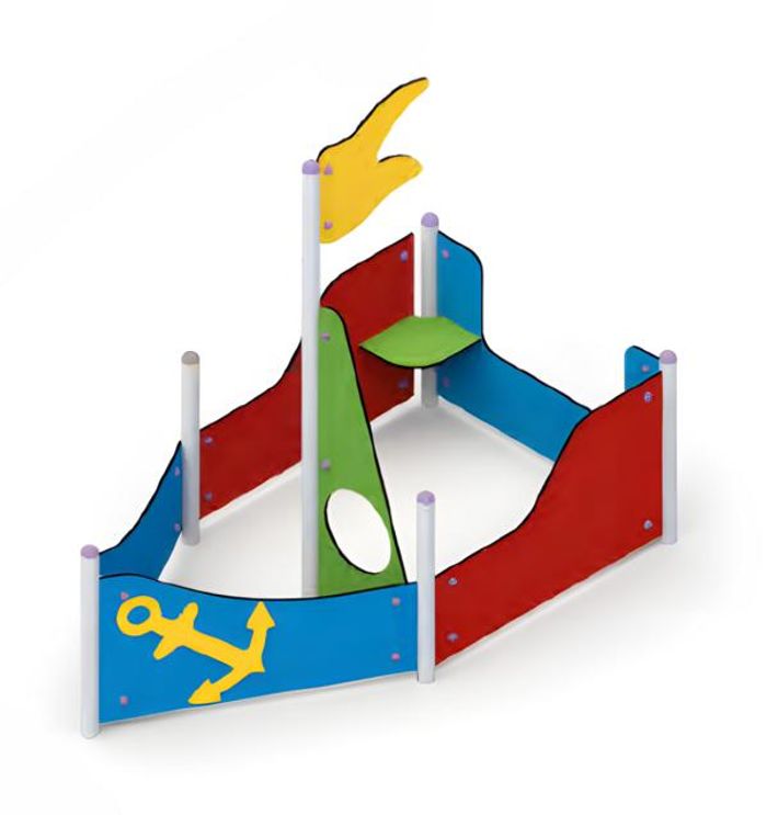 Spielplatz Piratenboote Freizeitplatz Spielzeugboote Segelspielzeug Naturspiel