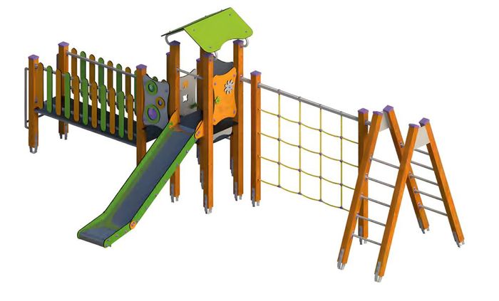 Spielplatz Klettergerüst Spielbereich Freien Abenteuerspielplatz Hochwertigkeit