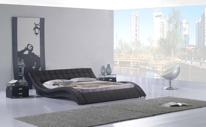 Doppel Hotel Betten Ehe Schlaf Zimmer Leder Bett Polster Design Luxus 180x200cm