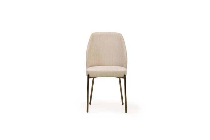Exklusive Beige Esszimmerstühle Komplette x6 Polster Küchenstühle Set