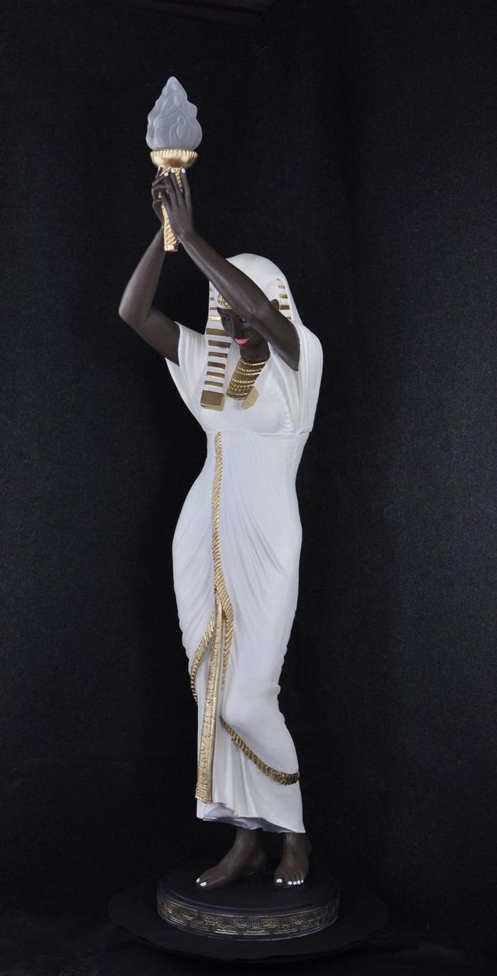 Stehleuchte Skulptur Figur Lampen Leuchte Ägypten Statue Figuren Skulpturen Deko