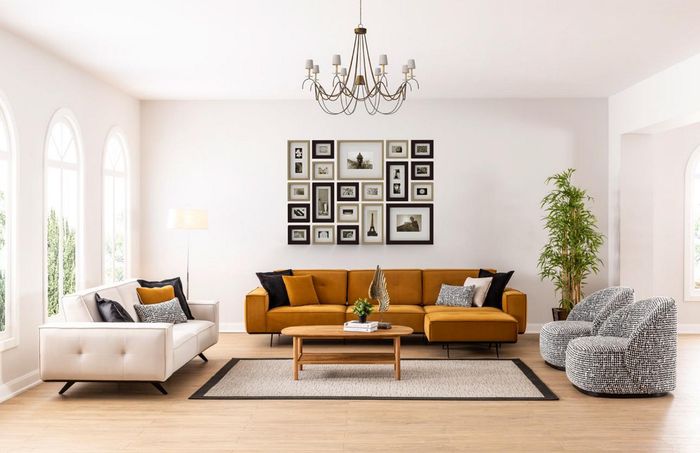 Luxus Couchen Design Couch Sofa Textil Möbel 4tlg. Sofagarnitur Stoff
