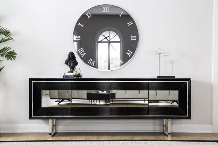 Schwarzes Sideboard Kommode Kommoden Schrank Standschrank Luxus Anrichte
