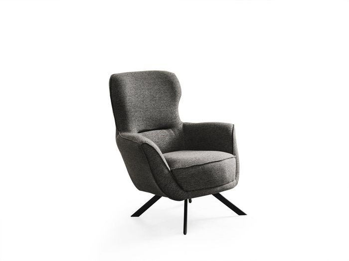Grau Farbe Modern Design 1-Sitzer Sessel Stoff Textil Material Modern Design