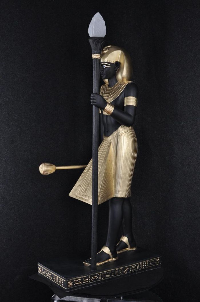 Stehleuchte Skulptur Figur Lampen Leuchte Ägypten Statue Figuren Skulpturen 2876