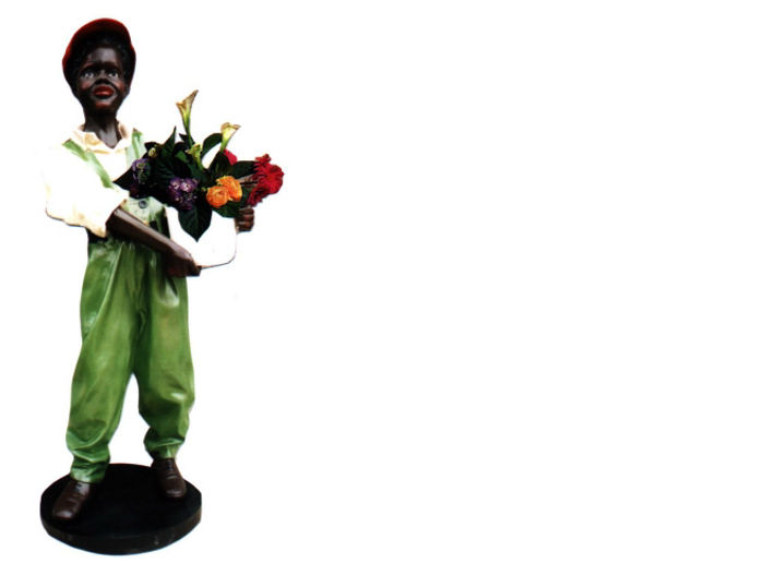 Design Blumenhändler Figur Statue Skulptur Figuren Skulpturen Dekoration 7059
