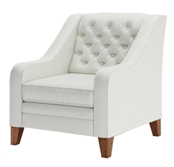 Sessel Textil Stoff Weiß Kreative Möbel Neu Wohnzimmer Modern Chesterfield loft