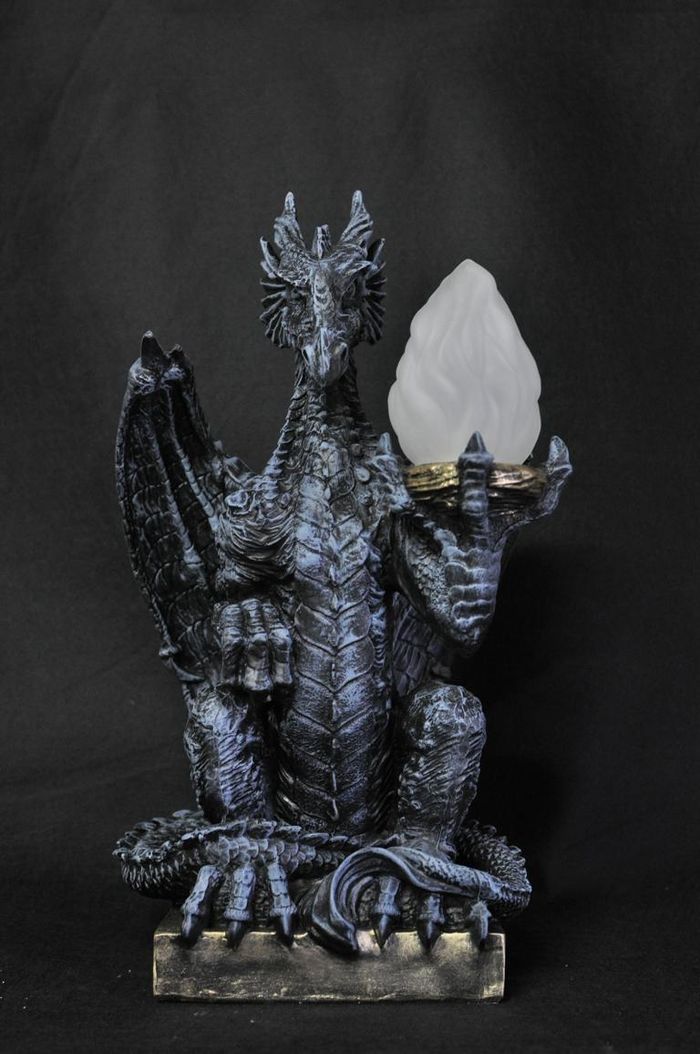 Design Gothik Stehleuchte Lampe Stand Leuchte Leuchten Drachen Lampen P6821 55cm