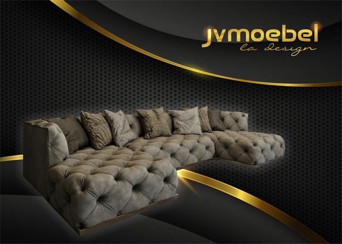 Ecksofa Sofa Couch Polster Garnirtur U Form Couchen Chesterfield Möbel Sofas Neu
