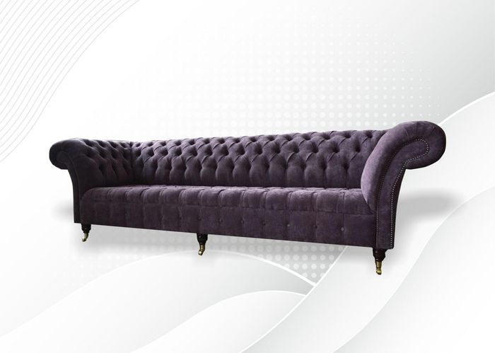 Couch Sofa 4 Sitzer Design Polster Modern Textil Stoff Chesterfield Sofas Neu