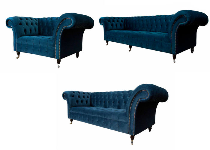 Sofagarnitur 4+3+1 Sitzer Set Design Sofa Polster Couch Modern Luxus