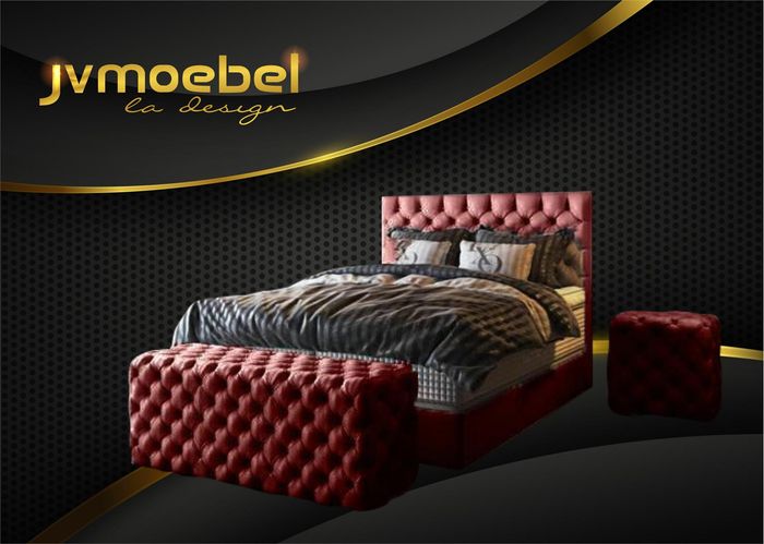 Luxus Bett Boxspringbett Schlafzimmer Betten Design Möbel Samt Matratze Komplett