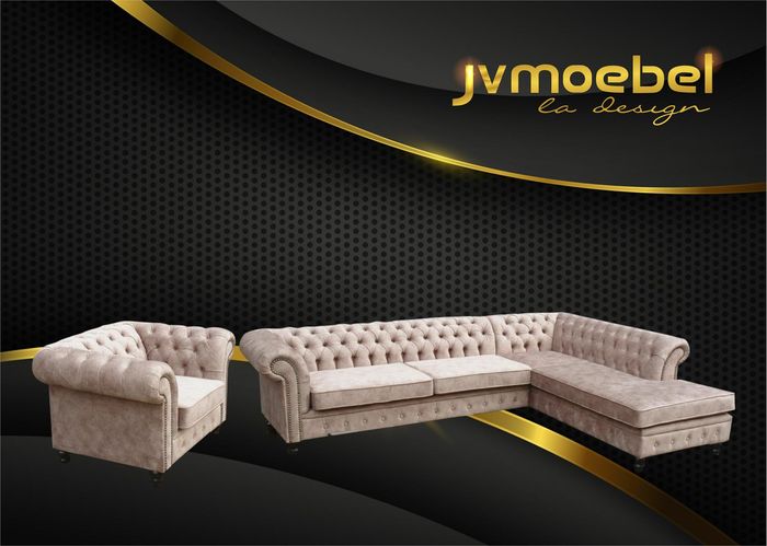 Chesterfield Klassische Wohnzimmer Möbel Ecksofa Sofa Couch Polster Eckgarnitur