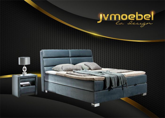 Bett Textil Schlafzimmer Design Möbel Moderne Luxus Betten Bettgestell Samt Neu