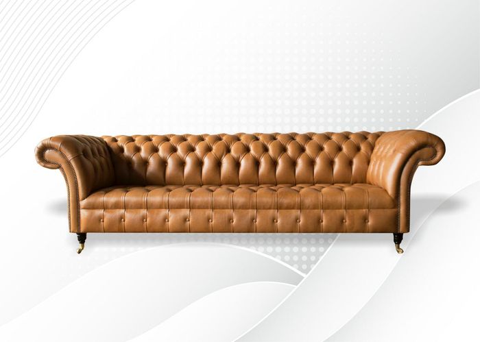 Chesterfield Big Sofa Couch Textil Samt Polster Sofas 4 Sitzer XXL Couchen Neu