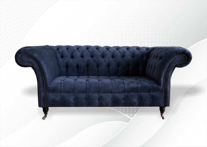 Couch Zweisitzer Klassische Textilsofa Couch Polster Sofa 2 Sitzer Samt Couchen