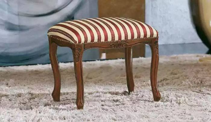 Hocker Wohnzimmer Klassische Polsterhocker Sitzhocker Möbel Textil