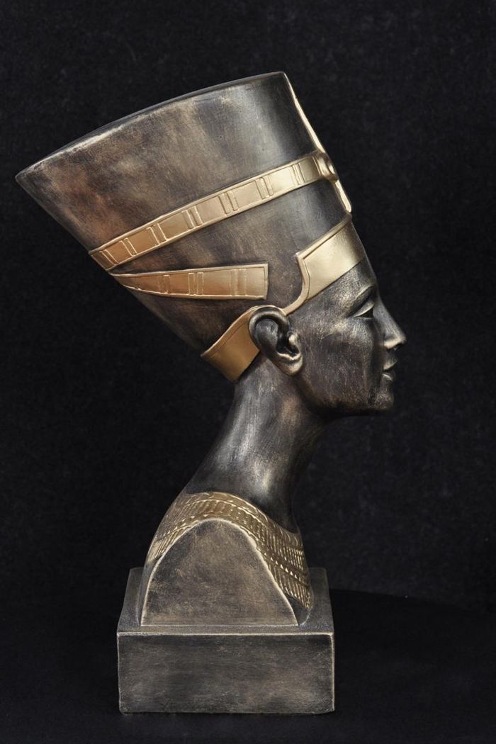 Ägyptische Design Büste Nofretete Figut Statue Skulptur Statuen Skulpturen 52cm